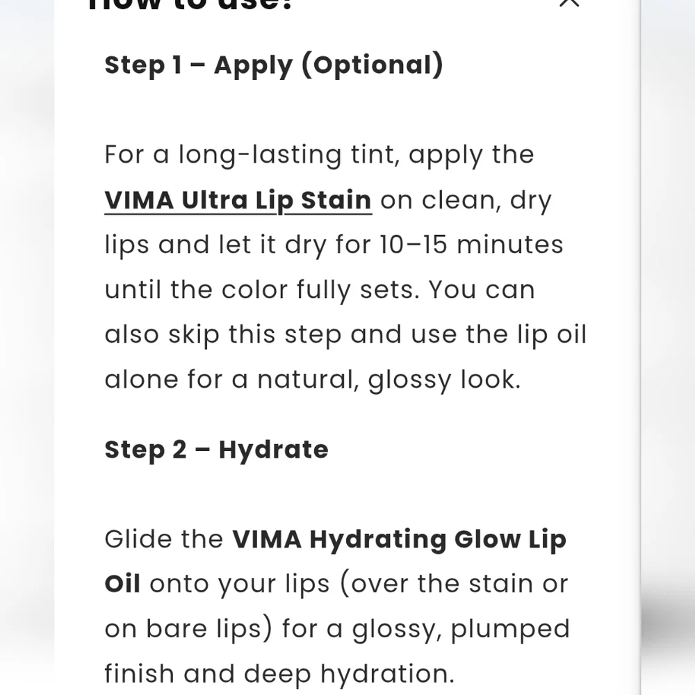 Vilma Hydrating Glow Lip Oil